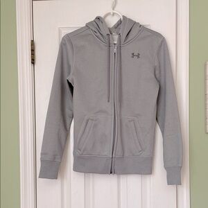 Under Armour Light Gray Full-Zip Hoodie